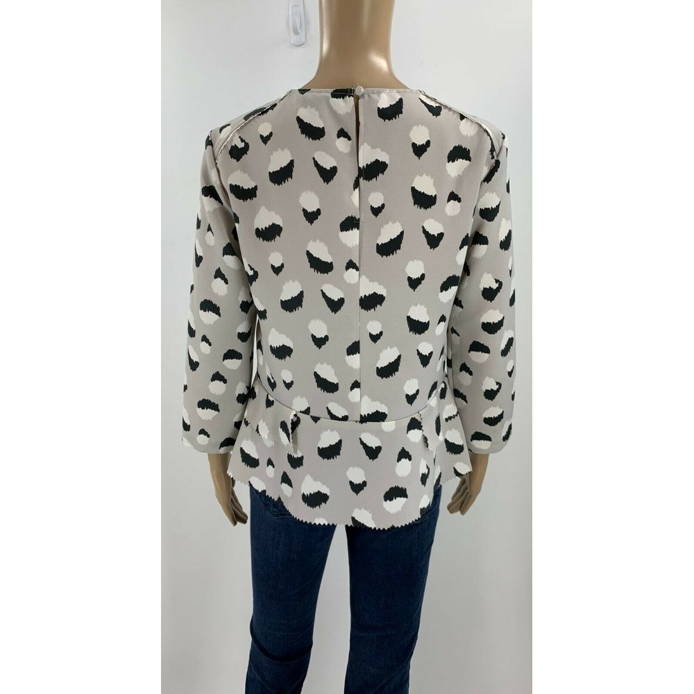Banana Republic Peplum Blouse Size XS Gray Top - Picture 6 of 8